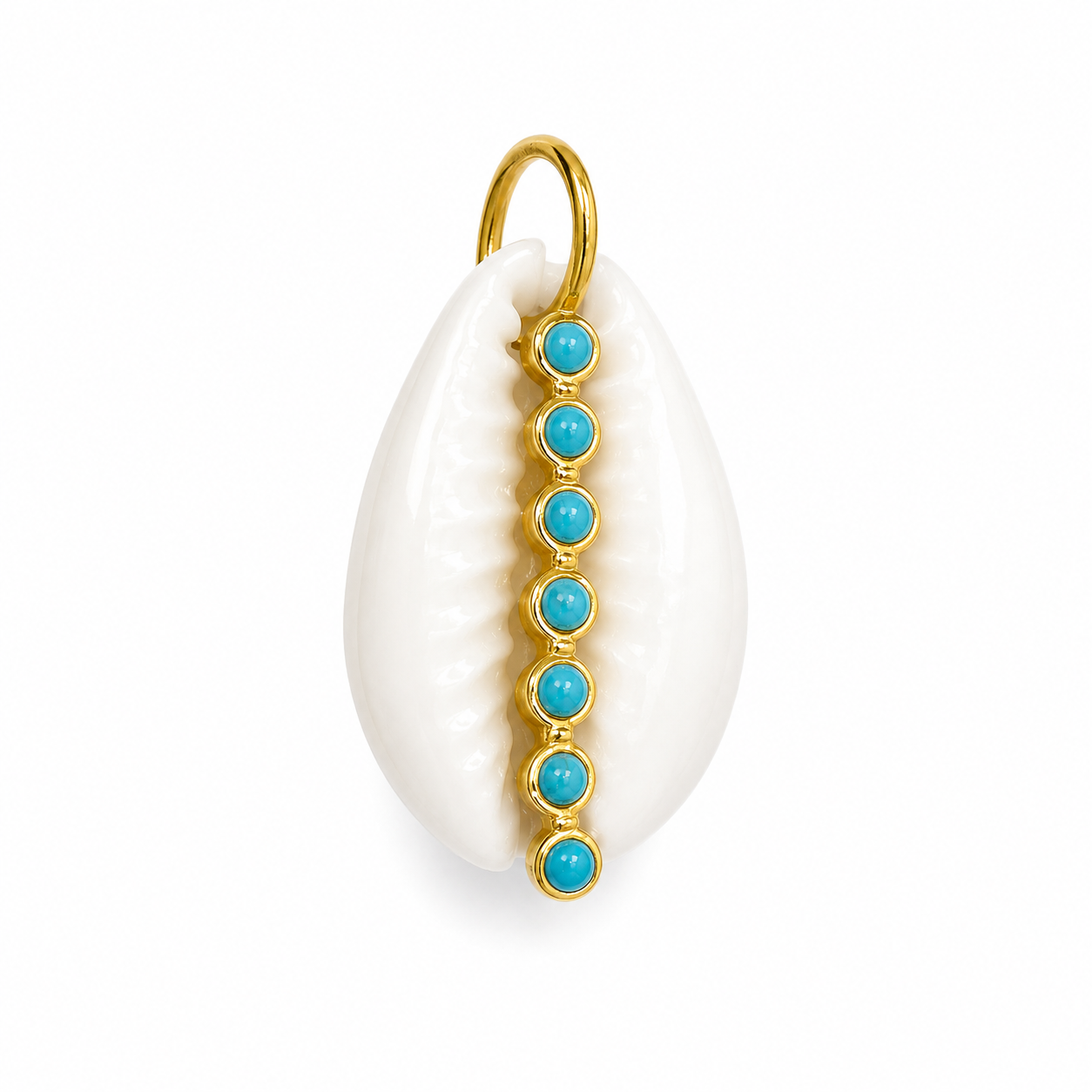 Cowrie Gemstone Pendant Necklace