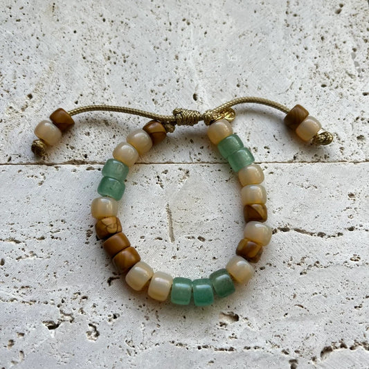 The Eucalyptus, Forte Bead Gemstone Bracelet