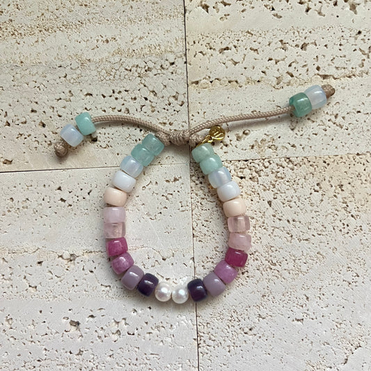 Gemini Szn • Gemstone and Pearl Beaded Bracelet