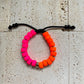 Coolio, Neon Glow 50/50 Glass Pony Bead, LB x Henry Reese Bracelet with 14k Gold Rondel