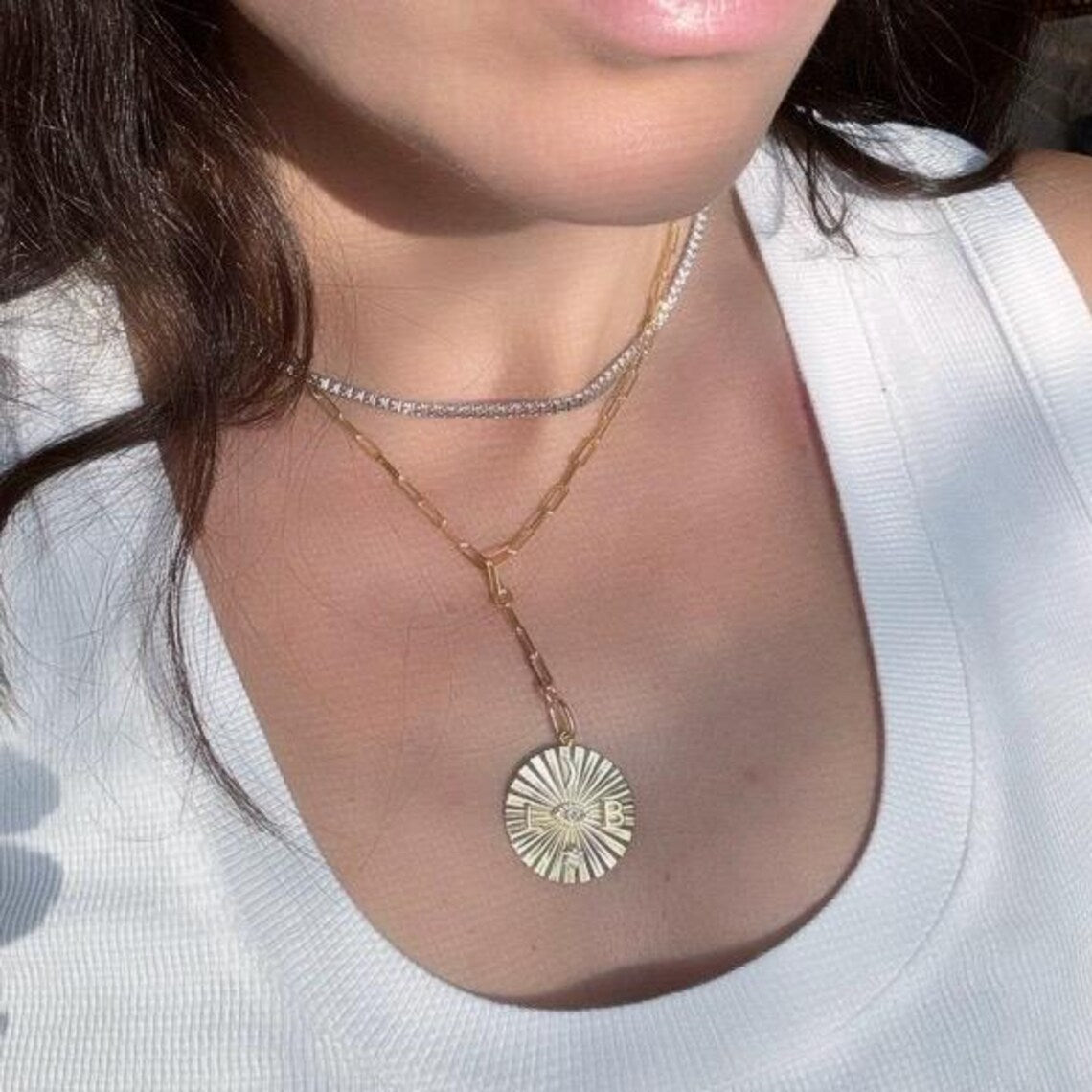 Initial Medallion Pendant
