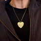 Fluted Heart Charm Necklace