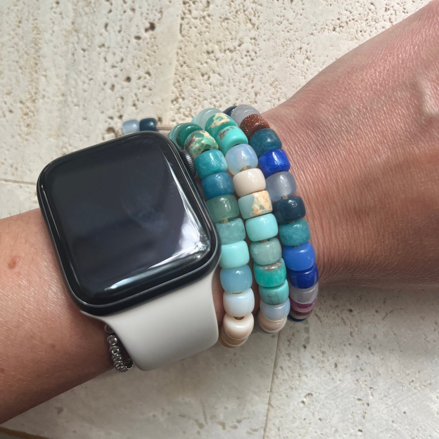The Greenporter Gemstone Beaded Bracelet
