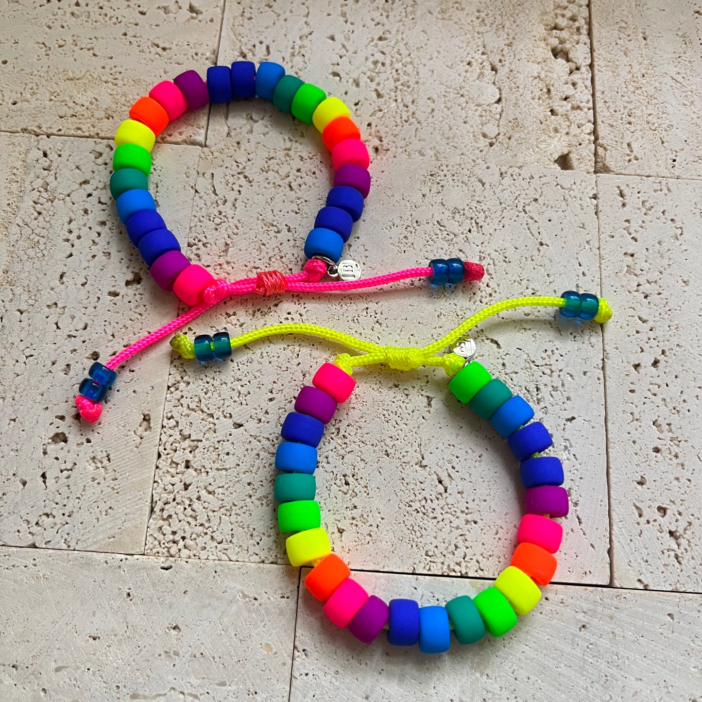 Coolio, Neon Glow, Adjustable Beaded Bracelet