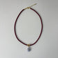Rope Gemstone Pendant Necklace | Gold Filled Accent Beads
