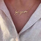 Starlit Script Necklace