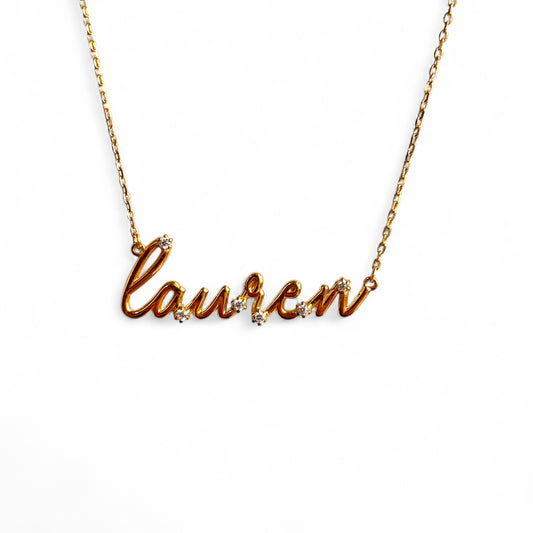 Starlit Script Necklace