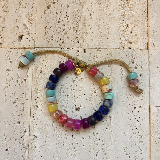 Trix, Forte Gemstone Adjustable Beaded Bracelet