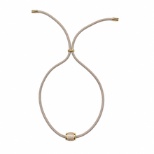 Load image into Gallery viewer, White Sapphire Paracord Necklace 18K Gold Filled Adjustable Slider Pendant
