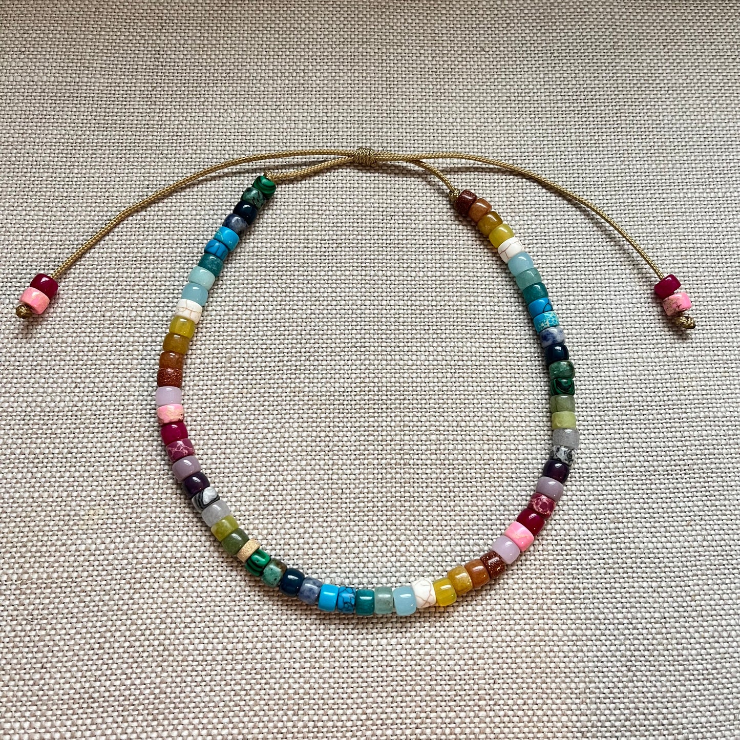 Funfetti Gemstone Beaded Necklace