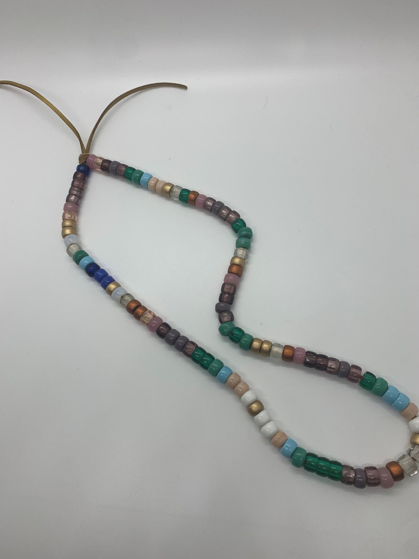 Under the Sea Glass Pony Bead Necklace