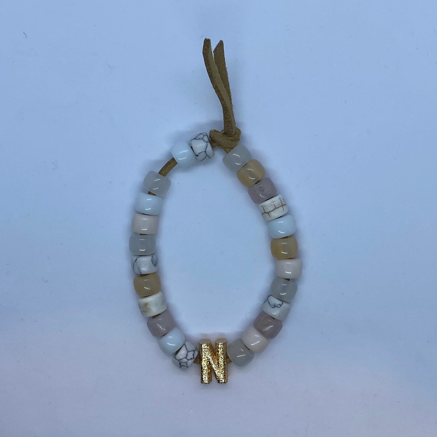 The Times to Remember • Natural Gemstone Pony Bead Personalized Beaded Bracelet • Stardust Numbers