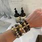 The Times to Remember • Natural Gemstone Pony Bead Personalized Beaded Bracelet • Stardust Numbers