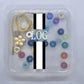 Gemstone Pony Bead DIY Bracelet Kit with Personalized Case