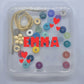 Gemstone Pony Bead DIY Bracelet Kit with Personalized Case