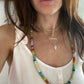 Natural Stone XL Necklace with Stardust Gold Spacers