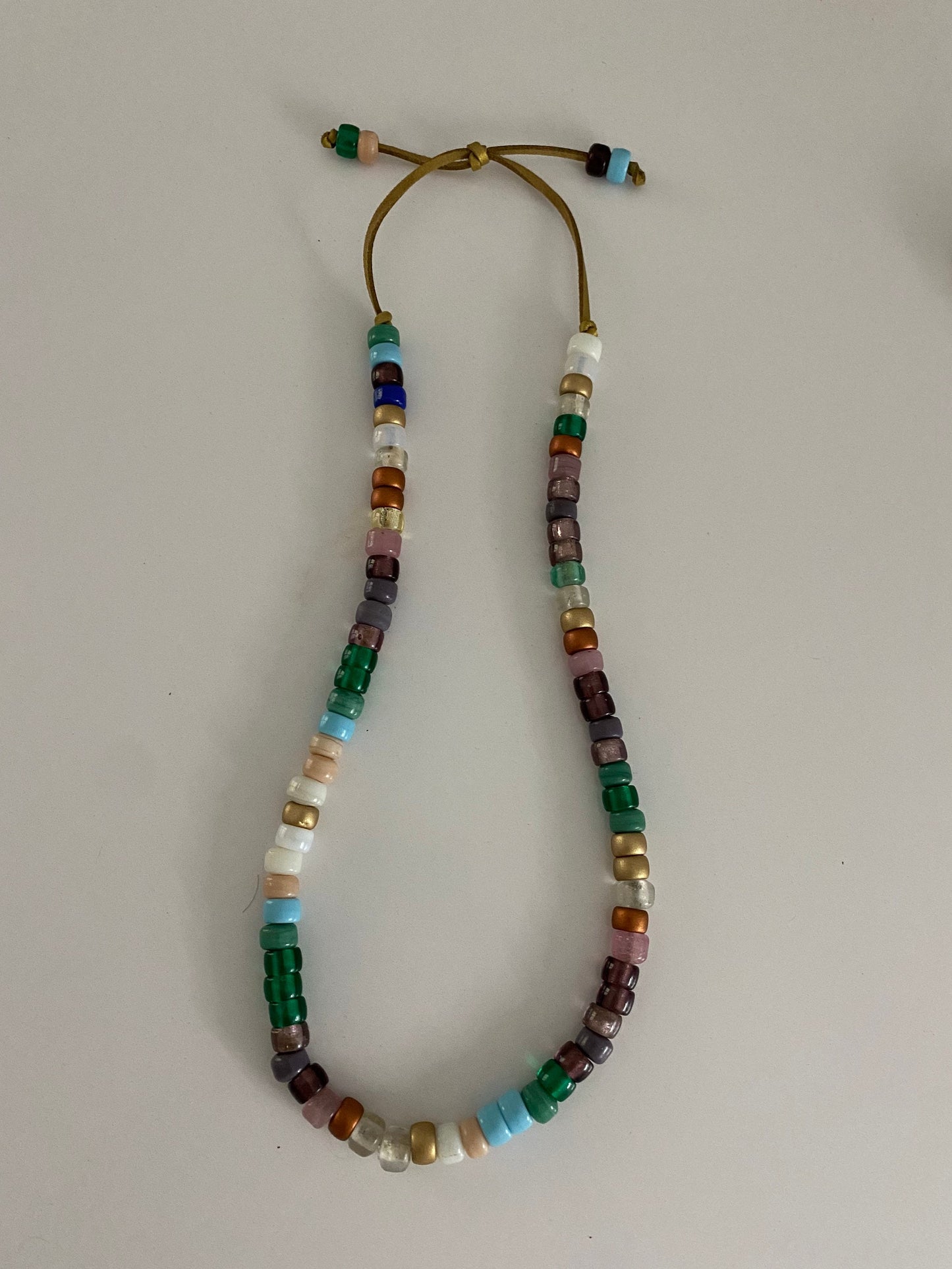 Under the Sea Glass Pony Bead Necklace