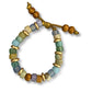 Tribal Wood Gemstone Beaded Bracelet with Czech Glass Spacers