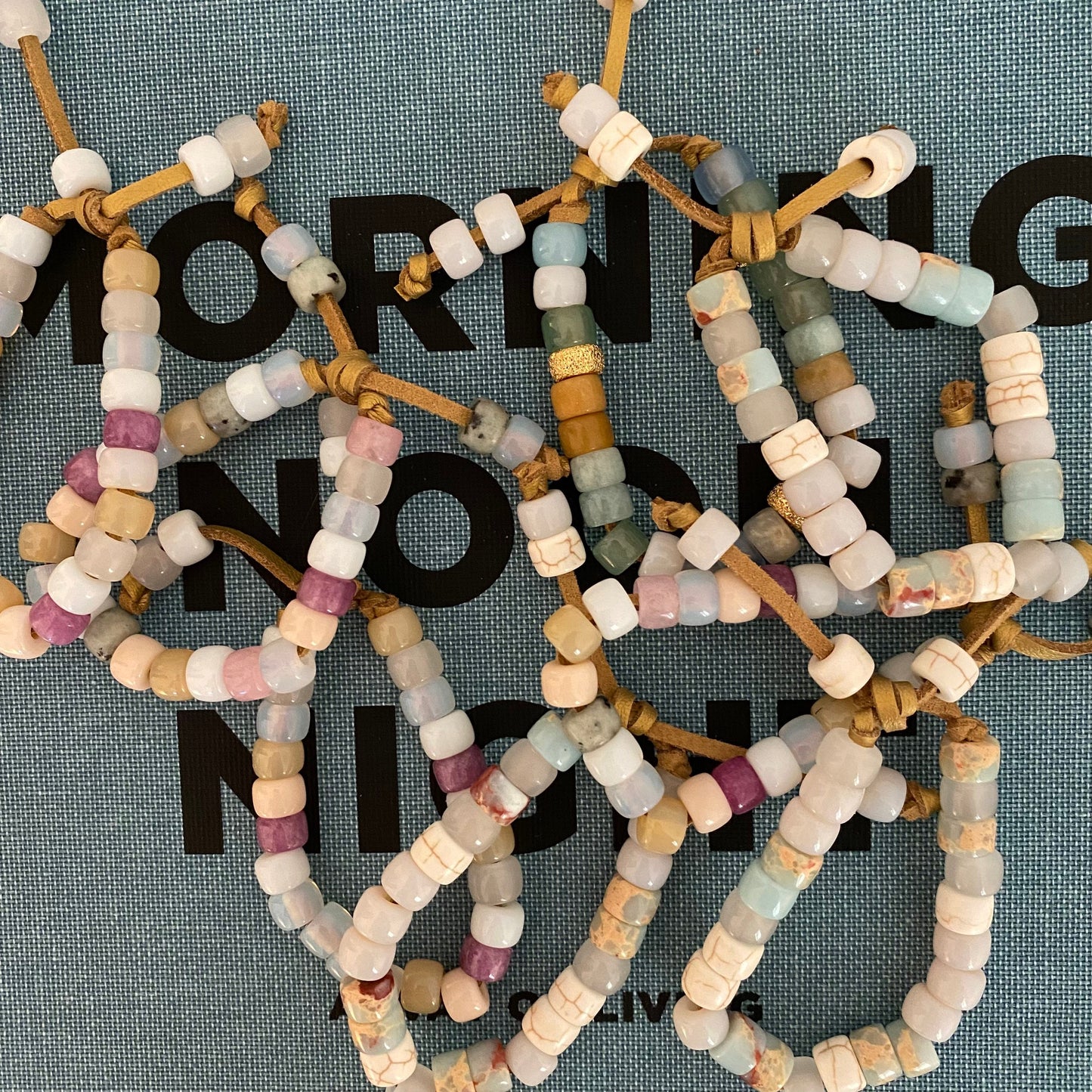 The Marvelous Mrs. Moonstone Natural Gemstone Pony Bead Personalized Bracelet