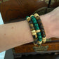 The Necessary Stack, Gemstone Beaded Bracelet(s) with Gold Stardust Spacers