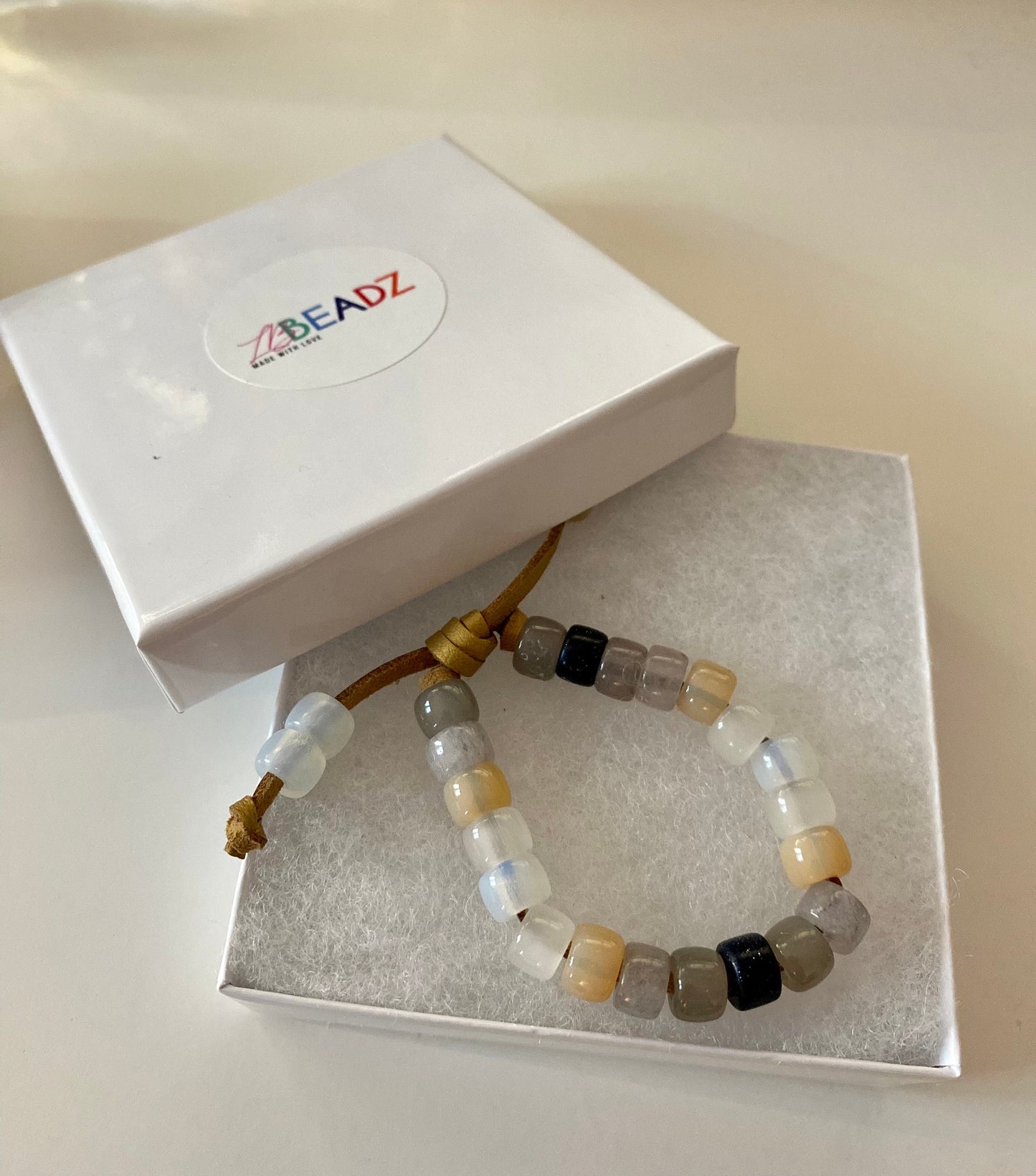 The Winter Whites Natural Stone Beaded Bracelet