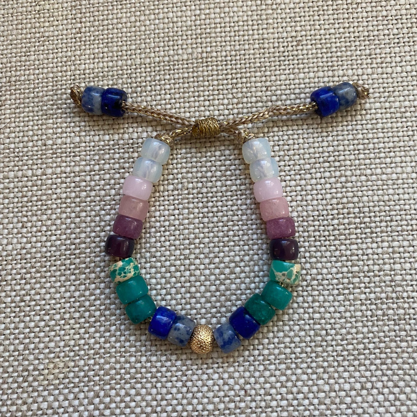 The Maraja • Natural Gemstone Beaded Bracelet • Personalized