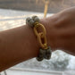 The Riva Yacht Club • Natural Gemstone Beaded Bracelet • Gold Links • Adjustable
