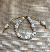 Load image into Gallery viewer, Modern-Day Gatsby: The White Party Collection • Natural Gemstone Adjustable Beaded Bracelet
