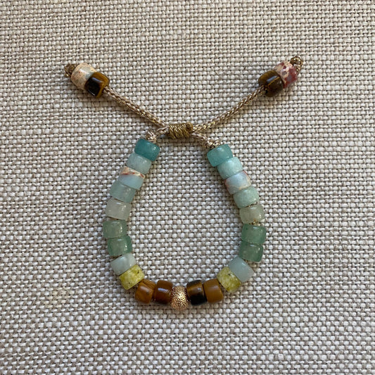 The Marcelline • Natural Gemstone Beaded Bracelet • Personalized