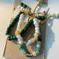 The Bubbly - Gemstone Pony Bead Bracelet with Diamond 14K Gold Accent – Moonstone, Quartz, Agate