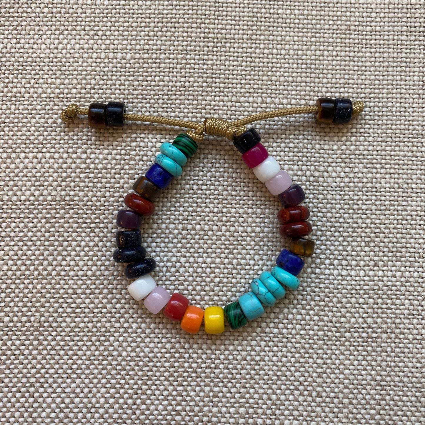 The Jones • Natural Gemstone Adjustable Beaded Bracelet