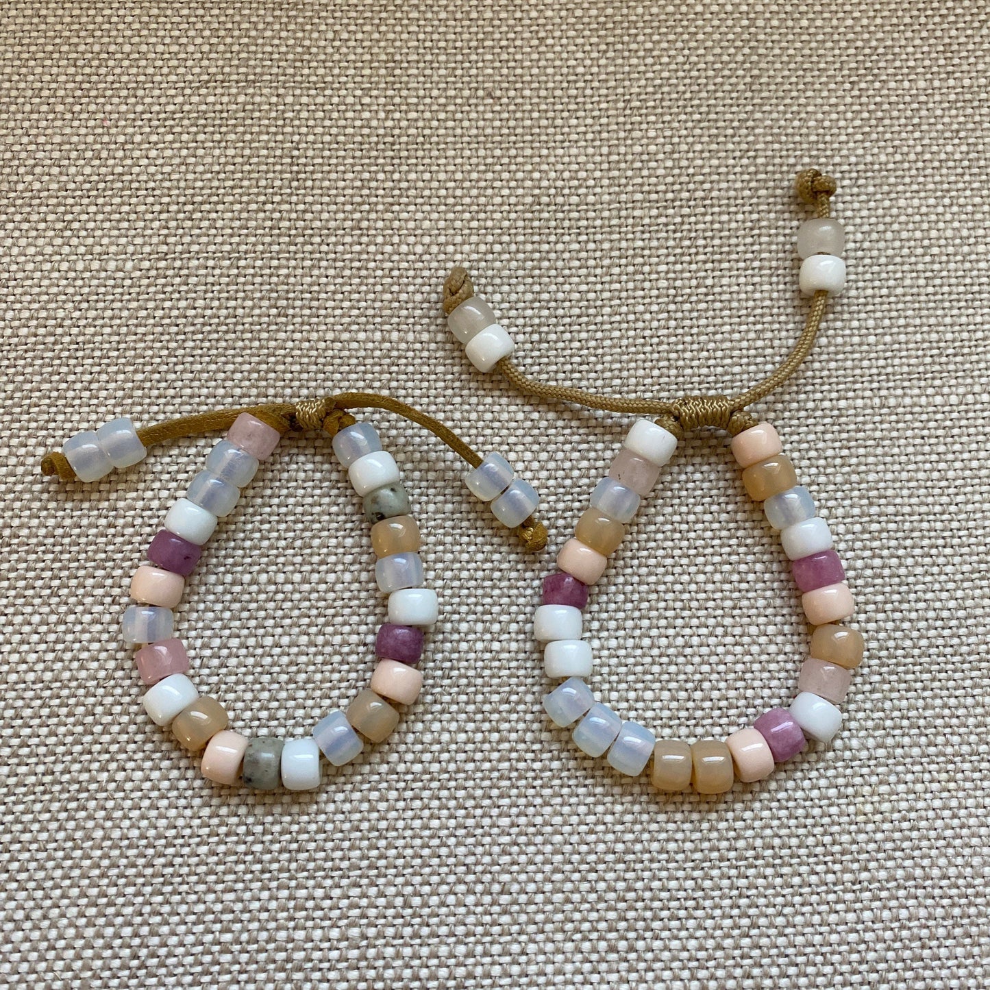 The Marvelous Mrs. Moonstone Natural Gemstone Pony Bead Personalized Bracelet