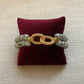 The Riva Yacht Club • Natural Gemstone Beaded Bracelet • Gold Links • Adjustable