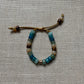 Lake • Natural Gemstone Adjustable Beaded Bracelet with Gold Filled Eye Bead