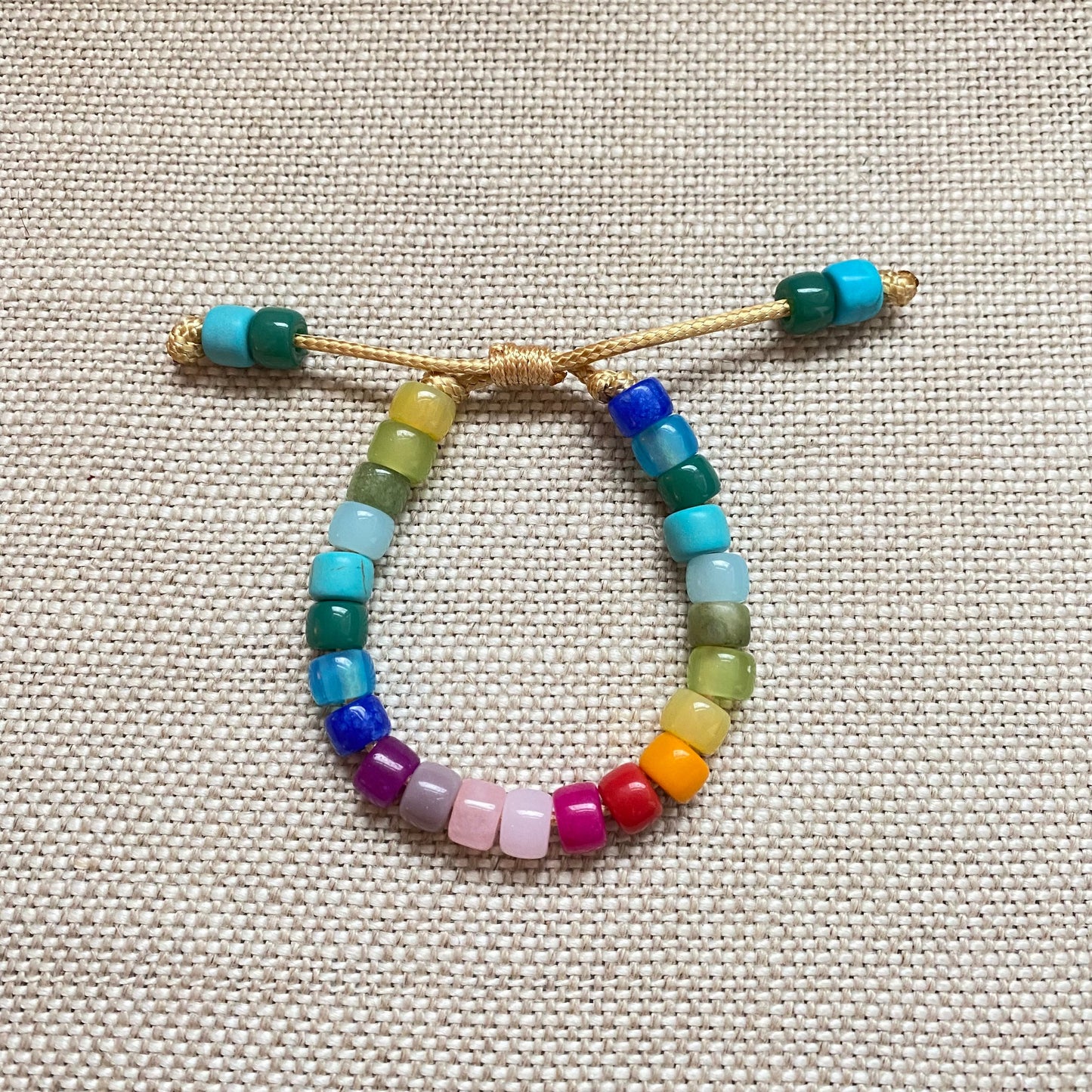 Technicolor Majik, Adjustable Gemstone Beaded Bracelets