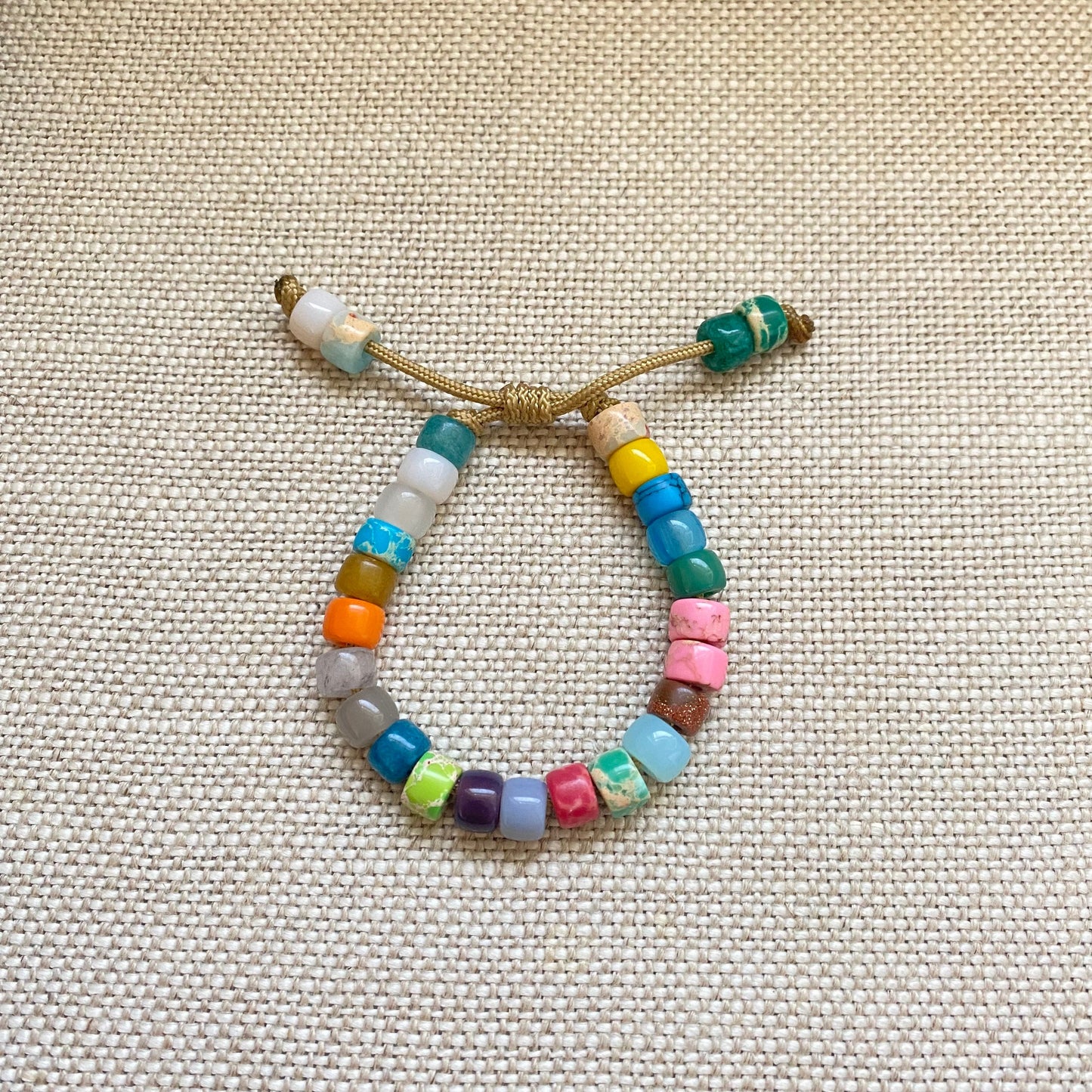 The Freestylah • Adjustable Natural Gemstone Beaded Bracelet