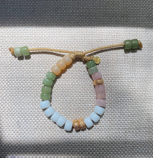 The Daintree • Natural Gemstone Beaded Bracelet with Signature Tassels