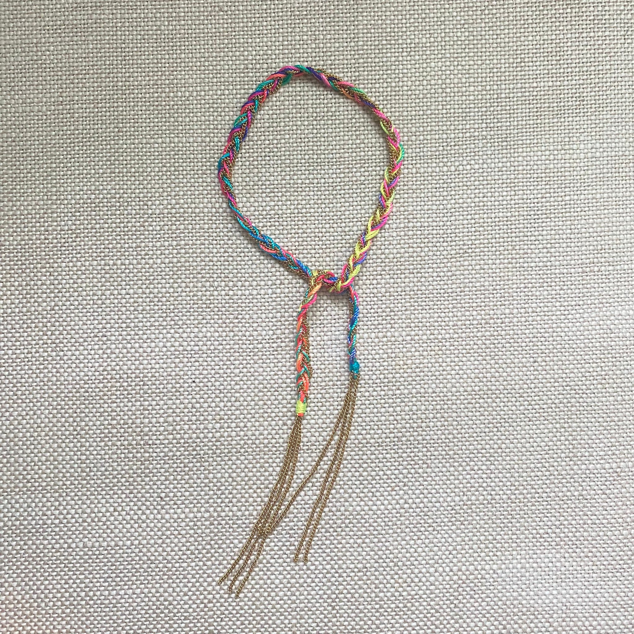 Lucky Rainbow Friendship hot Bracelet with Gold/Silver Links