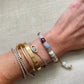 Laurel, Gemstone Pony Bead Bracelet, Gold & Rose Gold Plated Spacers